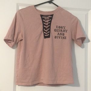 Edgy pink junior tee